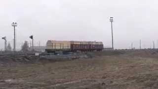 Работа сортировочной горки станции Агрыз: роспуск вагонов