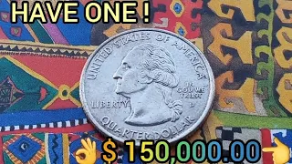 DO YOU HAVE IT ! 👉$ 150.000👈 Very Rare and Expensive Error Coin U.S Quarter Dollar worth big money