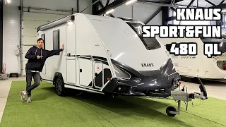 НЕОБЫЧНЫЙ КАРАВАН В СПОРТИВНОМ СТИЛЕ / Knaus Sport&Fun 480 QL