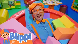 Blippi Visits The Funtastic Playtorium Kids Indoor Playground | Educational Videos For Kids