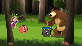 RED BALL 4 MASHA AND THE BEAR in DEEP FOREST BIG WAR