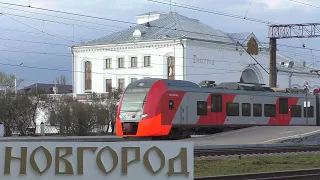 Жизнь станции Великий Новгород. Редкий поезд Москва – Санкт-Петербург