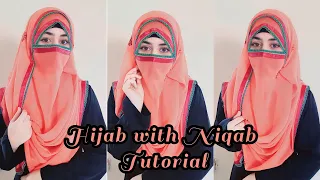 Hijab With Niqab Tutorial || Full Coverage Niqab Style || Hijab Tutorial || zainab__