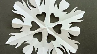How to make new design cute paper snowflake Tutorial ❄️😍|Best out of paper craft#tutorial#diy#craft