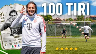 🎯⚽️100 TIRI CHALLENGE: LUCA TONI (SCARPA D'ORO) | Quanti Goal Segnerà su 100 tiri?