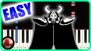 Bergentrückung + ASGORE - Undertale - EASY Piano Tutorial(Synthesia) [Top Anime Music]