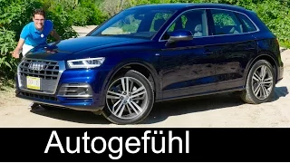 Audi Q5 FULL REVIEW test driven S-Line onroad/offroad 2.0 TFSI 3.0 TDI all-new neu 2017/2018