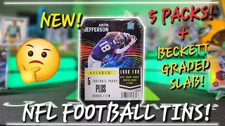 NEW PANINI FOOTBALL CARD TINS! TARGET! 5 PACKS, HOBBY PACKS, AND GRADED CARDS! RIP AND REVIEW!