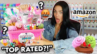 Testing Amazon SLIME KITS!! are they worth it? *highest rated...yikes*