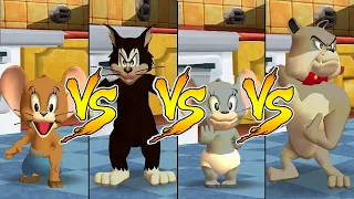 Tom and Jerry in War of the Whiskers Jerry Vs Nibbles Vs Spike Vs Butch (Master Difficulty)