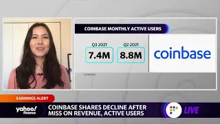 Coinbase misses on Q3 earnings and active users, bitcoin continues historic rise