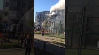 Пожар в Кызылорде 08.06.2017 утро