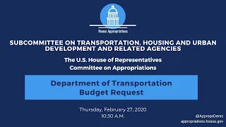 Department of Transportation Budget Request for FY2021 (EventID=110551)