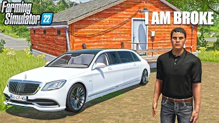 STARTING WITH $0 AND A LIMO | CAN WE MAKE MILLIONS? (FS22 CHALLENGE) FARMING SIMULATOR 22