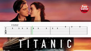 Titanic - My Heart Will Go On - EASY Guitar Tutorial + TAB