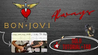 Bon Jovi - Always (Guitar Solo Tutorial + TAB)