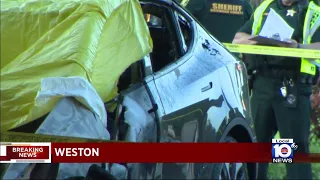 Broward detectives investigates fatal Tesla crash in Weston