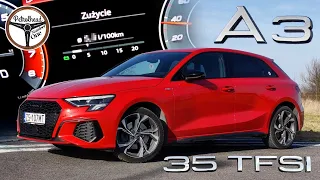 2020 Audi A3 35 TFSI | Miękka hybryda. Ile NAJMNIEJ spali w mieście?