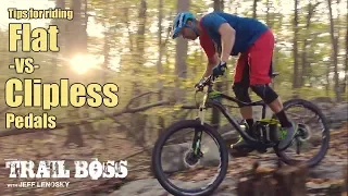 How to ride flat pedals on your mountain bike.  Clipless Vs. Flats