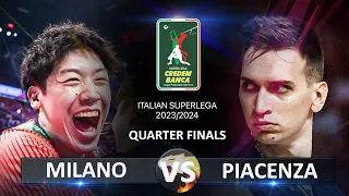 Quarter Finals of Italian Volleyball SuperLega 2023/2024 | Milano vs Piacenza