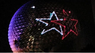 Spaceship Earth July 4th 2015 projections at Epcot