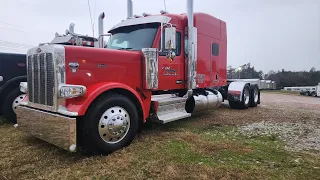 First Look, Walk-around and Test Drive of our own Peterbilt 589 78” Standup Sleeper in Viper Red