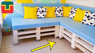 How to make a pallet sofa | Easy and Cheap Pallet Furniture Ideas