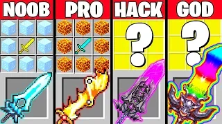 Minecraft Battle: MAGIC SWORD CRAFTING CHALLENGE - NOOB vs PRO vs HACKER vs GOD ~ Funny Animation