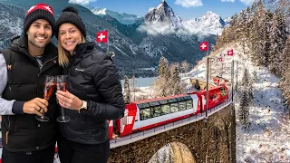 World's Most Scenic Train Ride / Glacier Express In Switzerland