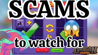 SCAMS to Watch for! Have you seen these? (Dragon Adventures, Roblox)