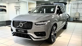 2024 Volvo XC90 Ultimate Dark in Silver Dawn  Interior and Exterior Review 4K