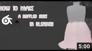 How to make a RUFFLED skirt in blender!!! IICoxokie