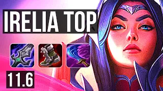 IRELIA vs GANGPLANK (TOP) | 8 solo kills, 14/3/8, 500+ games, Godlike | BR Master | v11.6