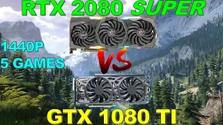 RTX 2080 Super (OC) vs GTX 1080 TI (OC) Head to Head Comparison 1440P