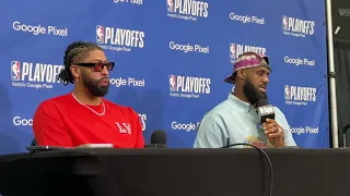 LeBron James & Anthony Davis talk Game 3 loss to Denver, Game 4 keys, playoff pressure