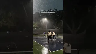 When it’s a hurricane out but pickleball is life 🤣😭