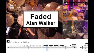 Faded - AlanWalker (★☆☆☆☆) Drum Cover, Score, Sheet Music, Lessons, Tutorial
