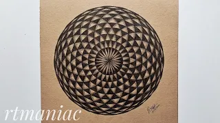 How To Draw Geometric Eye | Easy Trick To Draw Mandala Art For Beginners #rtmaniac