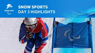 The Hosts 🇨🇳 Dominate On The Snow! | Beijing 2022 Day 3 Highlights | Snow Sports | Paralympic Games