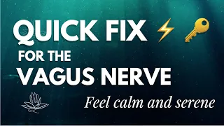 ✨ Vagus Nerve Quick Fix - Feel Better in 8 minutes 🔑 ⚡️✨