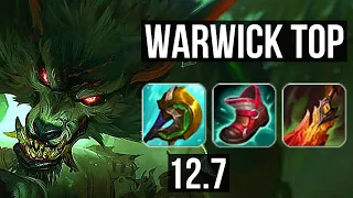 WARWICK vs OLAF (TOP) | 7 solo kills, 65% winrate, Dominating, Rank 11 Warwick | EUW Master | 12.7