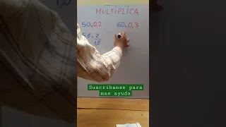 Multiplicación con número entero y número decimal 👍