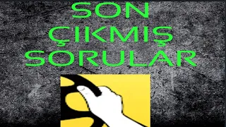 SON ÇIKMIŞ SORULAR -EHLİYET SINAVI