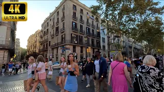 🍁 Barcelona's Sunny Autumn Walk - 2023 || Barcelona's Raval district || Walking Tour [4K HDR]