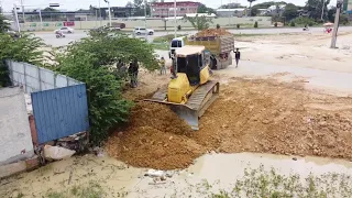 Ultimate Update 100% Complete In Project Landfilling Process Team Trucks KOMATS'U Dozer Push Stones