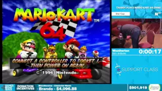 TASBOT Plays Mario Kart 64 by Weatherton in 4:31 - Awesome Games Done Quick 2016 - Part 151