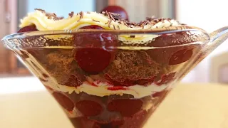 Трайфл "Черный лес"/ Вкуснейший десерт с вишней/Trifle "Black Forest"