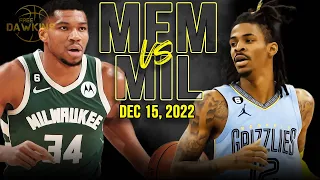 Memphis Grizzlies vs Milwaukee Bucks Full Game Highlights | December 15, 2022 | FreeDawkins