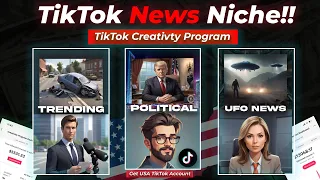 THE BEST Niche for TikTok Creativity Program Beta |TRY this (News Niche)