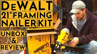 Unboxing + review: DEWALT 20v Cordless Brushless 21° Framing Nailer Kit DCN21PLM1